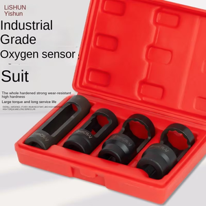 4Pcs Slotted Offset Exhaust Connector <b>Socket</b> Set,1/2" Drive CR‑V Steel Automotive Exhaust Fitting Removal Tool Kit - Product Image 3