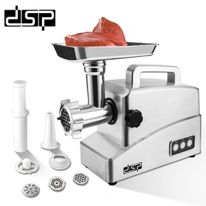Picadora de Carne Eléctrica DSP de Acero Inoxidable, Automática, Pequeña, para el Hogar, con Múltiples Accesorios para Hacer Salchichas - Product Image 1