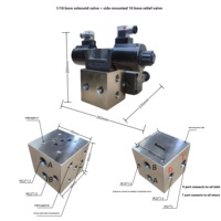 Bloc de soupapes hydrauliques en aluminium 6061/7075 D03/D05/NG6/NG10/ (1-5 stations) avec soupape de décharge MSA6 3000 PSI max 4-500 L/min