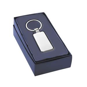 Porte-clés en acier inoxydable, plaque rectangulaire 26x50 mm, étiquette métallique - Product Image 3