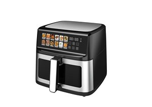 หม้อทอดไร้น้ำมัน 8 in 1 ขนาด 6L 8L 10L รุ่นขายดีที่สุดปี 2024 พร้อมหน้าต่าง จอ LCD 1800W สำหรับการปรุงอาหารเพื่อสุขภาพแบบดิจิทัล - Product Image 4