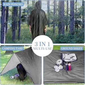 Poncho de Pluie 3-en-1 Personnalisé et Imperméable <span class=keywords><strong>à</strong></span> Séchage Rapide pour Adultes, avec Poche, Idéal pour la Randonnée, le Cyclisme, le <span class=keywords><strong>Camping</strong></span> et les Voyages en Extérieur - Product Image 4