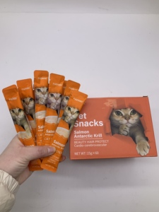 Barres de friandises crémeuses <span class=keywords><strong>pour</strong></span> chats à haute teneur en viande Aliments humides <span class=keywords><strong>pour</strong></span> animaux de compagnie OEM/ODM biologiques sans danger <span class=keywords><strong>pour</strong></span> les chats fabriqués en Chine - Product Image 4