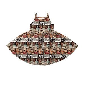 ชุดเดรสเด็กผู้หญิงผ้าไหมนุ่มแบบลำลองสำหรับฤดูร้อน รุ่น BQ-526-XXM สายเดี่ยวทรงเอไลน์ - Product Image 3