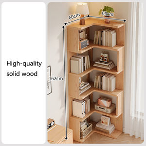 Libreria ad <span class=keywords><strong>Angolo</strong></span> a 5 Ripiani in Legno Massello di Pino Jiuyi, Best Seller, Scaffale Aperto per <span class=keywords><strong>Soggiorno</strong></span> e <span class=keywords><strong>Studio</strong></span>, Libreria Molto Richiesta - Product Image 5