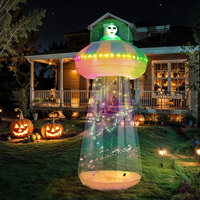 Ourwarm Halloween Gonflable alien Vaisseau Spatial Extérieur Décorations De Fête D'halloween