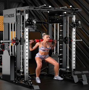 Équipement de fitness à domicile unisexe, rack de squat multifonctionnel, machine Smith en acier, entraîneur multi-stations pour les jambes et les épaules A6050 - Product Image 6