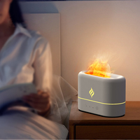 Hxtc88 7 couleurs 3D feu flamme H2o désodorisant humidificateur brume fraîche Usb petit Portable Table bureau huile essentielle diffuseur d'arôme