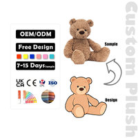 Jouet en peluche personnalisé super doux Lion Ours Chameau en coton PP avec technologie de broderie en maille, animaux sauvages en peluche