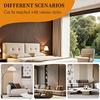 Panneau mural rainuré ignifuge en WPC au design moderne |   Panneau mural intérieur imperméable pour chambre à coucher, usage domestique, design graphique 5