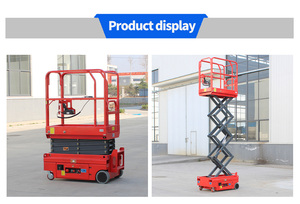 Platform Lift Gunting Listrik Mobile 4m, Self Propelled, Mini Hydraulic Lift dengan Pengangkatan Stabil untuk Perawatan dan Pembersihan - Product Image 2