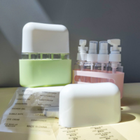 Kit de voyage en plastique pour l'extérieur, flacon pulvérisateur, ensemble cosmétique portable, flacon de gel douche, lotion, crème, flacon distributeur de parfum