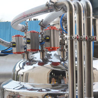 Cuve de mélange et de dosage entièrement automatique en acier inoxydable de qualité alimentaire, type plateforme, pour liquides chimiques, crèmes et émulsions