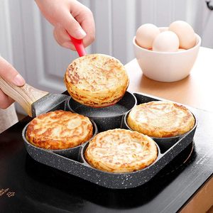 Non-Stick Coated 4-Cup Frying <b>Pan</b> With Wooden Handle Aluminum Cookware Induction Non-stick Frypan - Product Image 5
