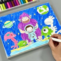 Livre de coloriage et de dessin éducatif léger pour tout-petits, à remplir, pour voyages, avec cartes DIY