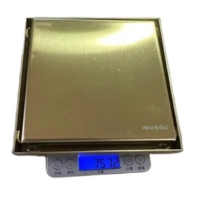 Vàng Thép không gỉ thoát nước sàn xuyên biên giới vô hình thoát nước sàn có thể được lát gạch ẩn khử mùi phòng tắm thoát nước sàn khách sạn - Product Image 1