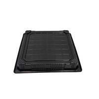 Boîte à sushi en plastique carrée dorée JY-81209, boîte de conditionnement alimentaire en plastique jetable