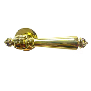 Poignée de porte en alliage de zinc doré de luxe français, ensemble de poignées et de serrures pour hôtel, villa, appartement, chambre. - Product Image 3