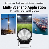 Projecteur LED haute puissance de 300W à 3000W, projecteur industriel pour travaux de construction de grues à tour
