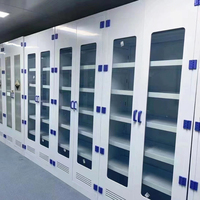 Armoire à réactifs de laboratoire en verre PP de haute qualité, résistante aux acides et aux alcalis, avec portes en verre, pour écoles, hôpitaux et laboratoires