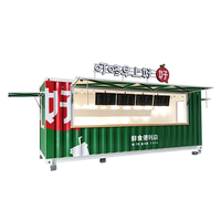 Kiosque mobile de petit-déjeuner en conteneur, boutique de restauration modulaire préfabriquée en conteneur pour la vente de nourriture de rue et de snacks