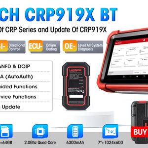 Lancez le scanner OBD2 pour voiture CRP919X BT CRP919E BT, outil de diagnostic automobile complet avec codage ECU bidirectionnel et SDK ABG - Product Image 2