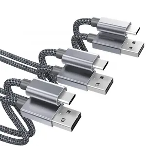 Suppliers Aluminum Nylon Braided Charger V8 Type C Tipo Data Fast Charging Micro Usb Cable For Phone Galaxy S Android Tablets