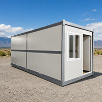 Maison préfabriquée extensible en conteneur de 20 pieds ou 40 pieds, prête à l'emploi, deux chambres, en acier léger, maison mobile de luxe, maison portable