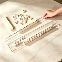 Supports de Mahjong personnalisés en acrylique transparent épaissi de 20 pouces avec poussoirs magnétiques, supports de tuiles pour Mahjong américain