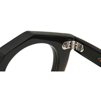 Monture de lunettes haut de gamme en corne de buffle véritable, faite à la main, couleur unie, pour hommes et femmes, noire, logo personnalisable