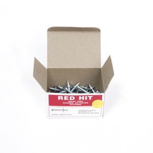 Clous de tir à poudre et clous à béton galvanisés Red Hit 6.8X11 S1JL Power Load Strips Nk 32 avec rondelle métallique pour pistolet - Product Image 2