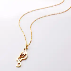 jewelry Islamic styles jewelry cutting hollow Sister Calligraphy Necklace popular Arabic letter necklace gift for friend