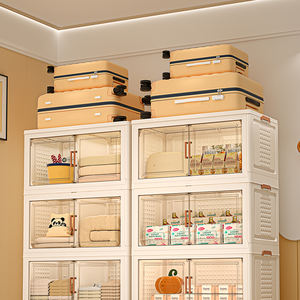 خزانة تخزين بلاستيكية قابلة للطي وسهلة التركيب Rmier، أحدث طراز والأكثر مبيعًا، بباب مزدوج وسعة 122 كوارت مع عجلات - Product Image 5