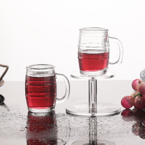 Bicchiere da Birra in Vetro Mini da 50ml con Manico, Bicchierino a Forma di Botte per Bar, Feste, Whisky, Vodka, Tequila - Product Image 4