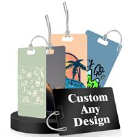 Étiquettes de bagages en plastique PVC rigide personnalisées en gros, impression personnalisée de logo, étiquettes de bagages de voyage, impression couleur complète, couleur personnalisée, transparente