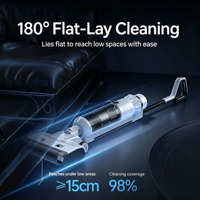Aspirateur multifonction portable sans fil pour tapis, autonettoyant, humide et sec, avec moteur sans balais et batterie 2600 mAh, idéal pour les hôtels