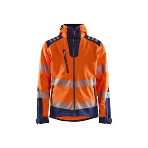 BLAKLADER - 449125135389XS <b>Hi</b>-<b>Vis</b> <b>Softshell</b> <b>jacket</b> Orange/Navy blue - EAN 7330509690727 <b>HI</b>-<b>VIS</b> WORKWEAR - Product Image 1