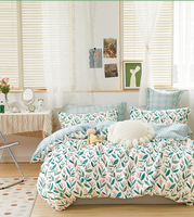 Parure de lit imprimée 100% coton, ensemble de literie de haute qualité, housse de couette, drap de lit, vente d'usine