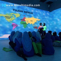 Kelas 3D memukau dengan permainan proyektor untuk sekolah pendidikan Android konsol proyeksi interaktif untuk siswa belajar