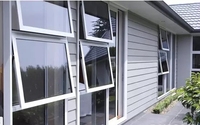 Ventana de Aluminio Moderna PRIMA con Vidrio Templado, Perfil de Alta Calidad, Ahorro de Energía e Impermeable para Oficina o Villa