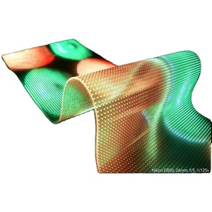 Transparent Flexible LED Display <b>Screen</b> P15 Indoor <b>Mesh</b> Video Film for Glass <b>Window</b> Advertising - Product Image 4