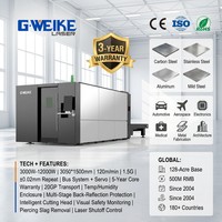 Machine de découpe laser à fibre pour tôles métalliques en acier inoxydable G.WEIKE avec garantie de 5 ans, système Cypcut Hiwin, table d'échange, 2 kW, 6 kW