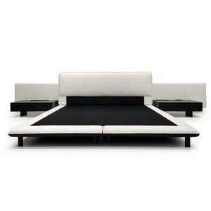 Letto Widescreen Horizon, Design Minimalista Italiano, Popolare tra gli Influencer, Arredamento Moderno e Semplice per Camera da Letto, Rivestito in Cotone-Lino - Product Image 1