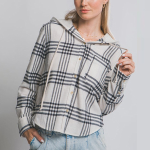 Sudadera con Capucha para Mujer, Estampada, <span class=keywords><strong>de</strong></span> Franela Lavada, con Botones, Cordón Frontal, Algodón Suave Cepillado, para Uso Diario Casual, Primavera, Verano, Otoño e Invierno - Product Image 3