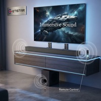 Etistar Modern Premium 2.1ch, Barra de Sonido Inalámbrica de Madera con Subwoofer, Sistema de Cine en Casa con Control Remoto OEMODM