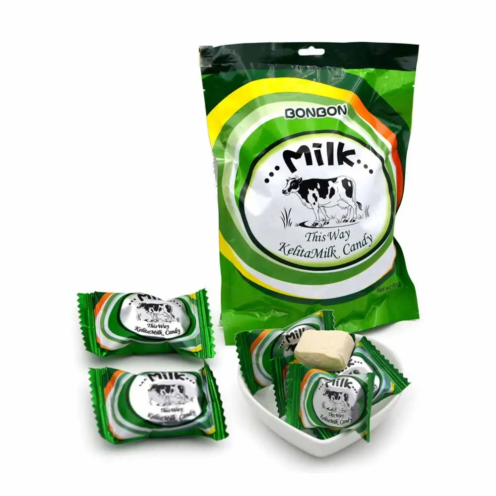 Fabrik preis Günstigste Kelita Halal Milch Kau bonbons für Kinder