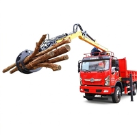 Grúa hidráulica montada en camión de 1 a 3 toneladas, camión Dongfeng 4X2 pequeño con grúa y caja basculante para la venta