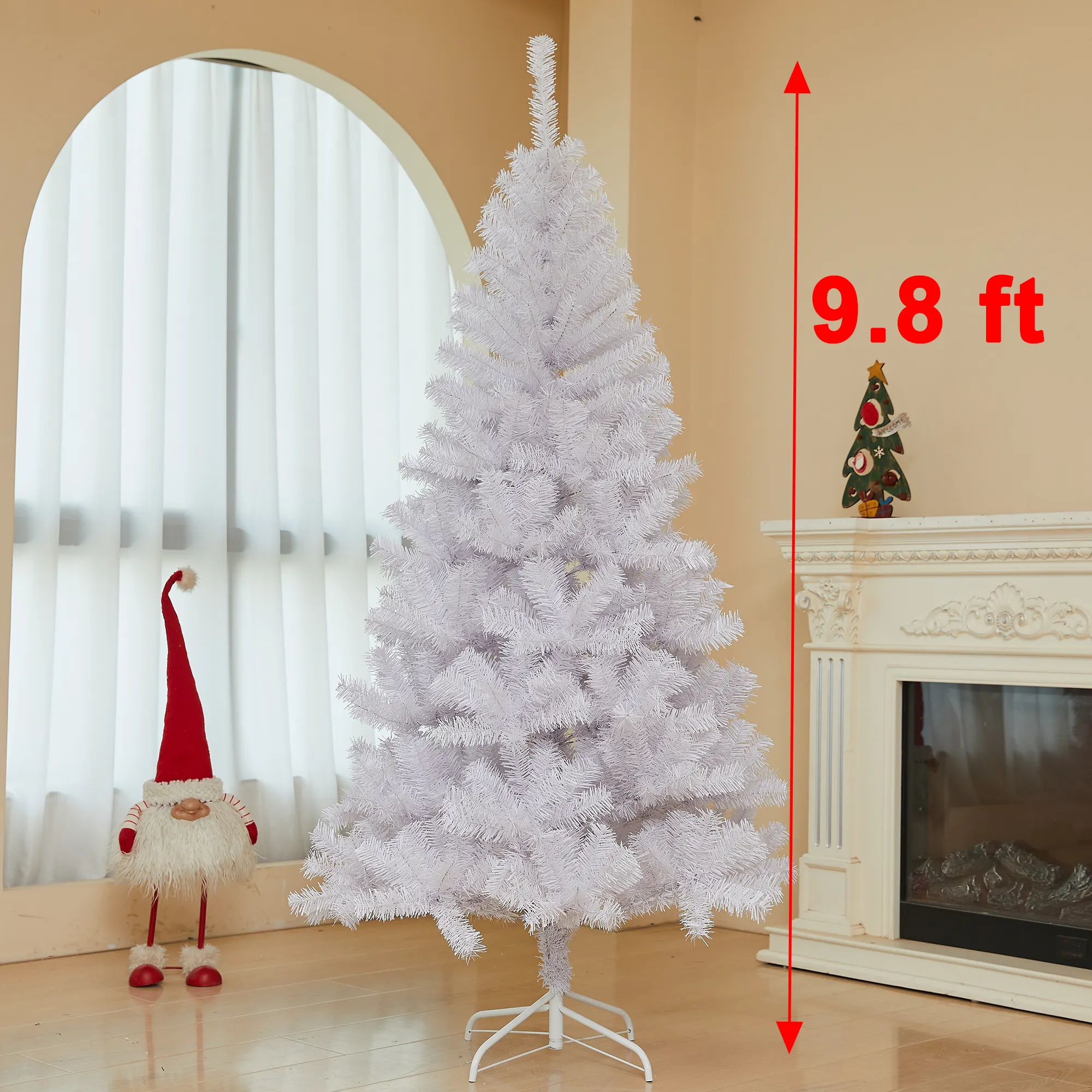 Sevenlots120/150/180/210/300CM Cifrado Decoraciones para árboles de Navidad artificiales Árboles de Navidad de PVC preiluminados Mini árbol de Navidad verde