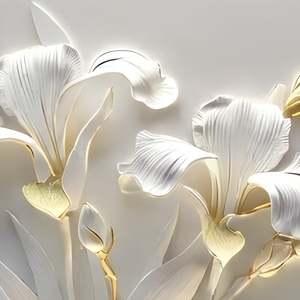 Escultura de Pared en Relieve de Fibra de Vidrio Personalizada, Panel Decorativo Floral 3D con Aspecto de Piedra, Arte Mural para Interiores de Hotel - Product Image 3