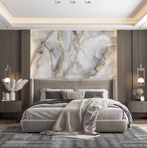 Carta da parati in marmo grigio bianco creativo con <span class=keywords><strong>sfondo</strong></span> <span class=keywords><strong>astratto</strong></span> e Texture dorata murale - Product Image 5